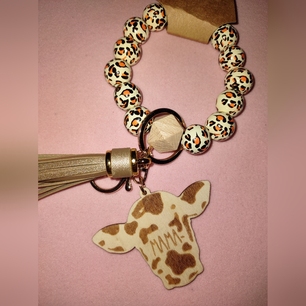 Cow Print Keychain - Picture 2 of 3